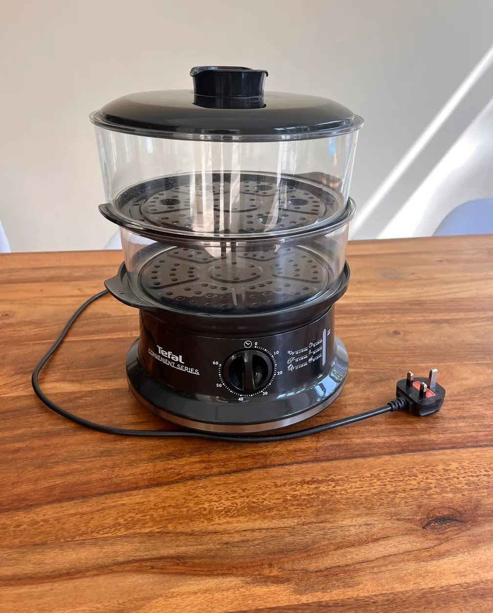 56f56ad976e97e8f70ebf517396e781cd9a322da899a3591d1a3432dbc022203 Tefal Food Steamer – 2 Tier للبيع دبي - الصورة 1